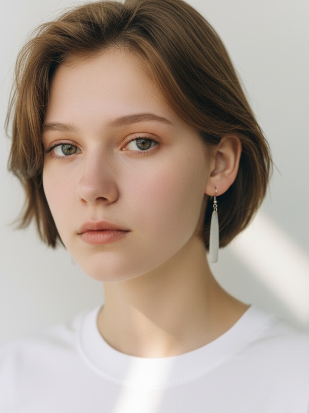 Elegant White Dangle Earrings